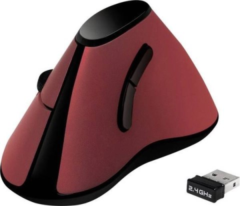 Logilink Logilink | Ergonomiczna mysz pionowa | ID0159 | Optyczna | Bezprzewodowa | Czerwona