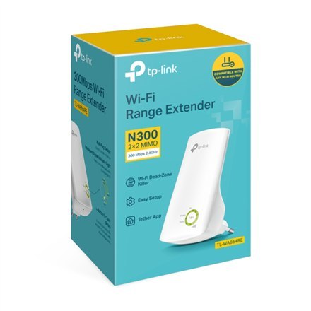 TP-LINK TP-LINK | TL-WA854RE | Extender | 802.11n | 2.4 GHz | Mbit/s | 300 Mbit/s | Porty Ethernet LAN (RJ-45) | MU-MiMO Nie | Brak PoE 