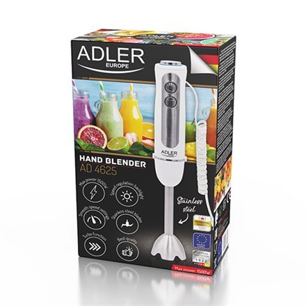 Adler Adler | AD 4625w | Blender ręczny | Blender ręczny | 1500 W | Liczba prędkości 5 | Tryb Turbo | Biały