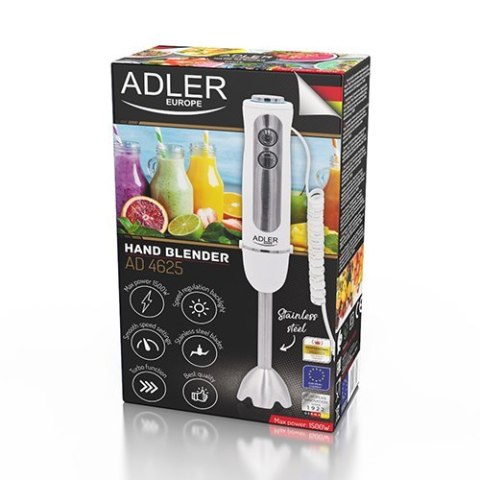 Adler Adler | AD 4625w | Blender ręczny | Blender ręczny | 1500 W | Liczba prędkości 5 | Tryb Turbo | Biały