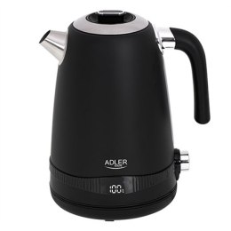 Adler Adler | Czajnik | AD 1295b | Elektryczny | 2200 W | 1,7 L | Stal nierdzewna | Podstawa obrotowa 360° | Czarny