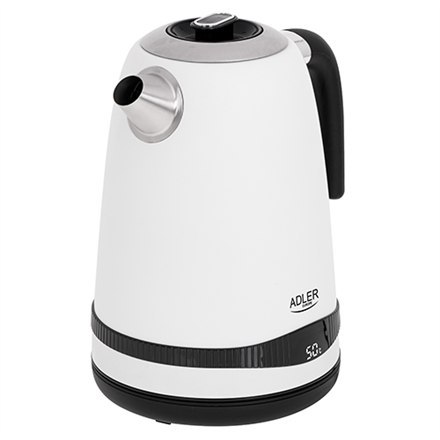 Adler Adler | Czajnik | AD 1295w | Elektryczny | 2200 W | 1,7 L | Stal nierdzewna | Podstawa obrotowa 360° | Biały