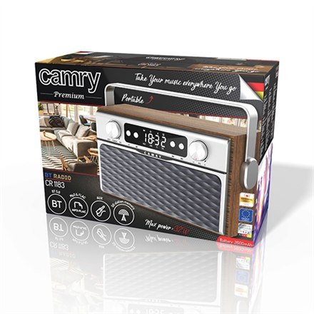 Camry Camry | CR 1183 | Radio Bluetooth | 16 W | AUX in | Drewniane