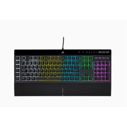 Corsair Corsair | Rubber Dome | K55 RGB PRO | Gaming Keyboard | Gaming Keyboard | RGB LED light | US | Wired | Black