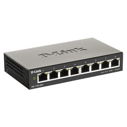 D-Link D-Link | Smart Gigabit Ethernet Switch | DGS-1100-08V2 | Zarządzany | Desktop | Ilość portów 1 Gbps (RJ-45) | Ilość portów SFP |