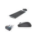 Dell Bezprzewodowy odbiornik myszy/klawiatury | USB | RF 2.4 GHz | Szary