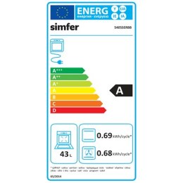 Simfer Simfer | Kuchenka | 5405SERBB | Typ płyty gazowa | Typ piekarnika elektryczna | Biały | Szerokość 50 cm | Zapłon elektroniczny |