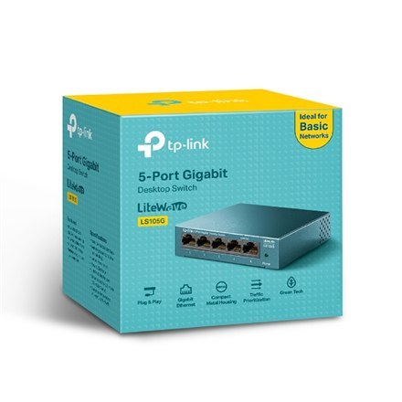 TP-LINK TP-LINK | Przełącznik sieciowy Desktop | LS105G | Niezarządzalny | Desktop | Ilość portów 1 Gb/s (RJ-45) | Ilość portów SFP | Il