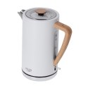 Adler Czajnik elektryczny Adler AD 1347w, 2200 W, 1.5 L, ze stali nierdzewnej, biały, obrotowa podstawa 360°.
