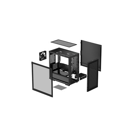 Deepcool Deepcool | CH370 | Side window | Black | Micro ATX | Power supply included No | ATX PS2