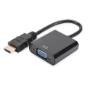 Digitus Adapter audio/wideo Digitus | 15-pinowy HD D-Sub (HD-15) | Mini-phone 3,5 mm | Żeński | 19-pinowy HDMI Typ A | Męski | Czarny