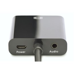 Digitus Adapter audio/wideo Digitus | 15-pinowy HD D-Sub (HD-15) | Mini-phone 3,5 mm | Żeński | 19-pinowy HDMI Typ A | Męski | Czarny