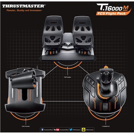 Thrustmaster Thrustmaster | Lot T 16000M Flight Pack | Czarny