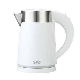 Adler Adler | Czajnik | AD 1372 | Elektryczny | 800 W | 0,6 L | Plastik/stal nierdzewna | Podstawa obrotowa 360° | Biały