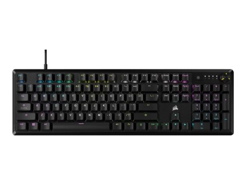 Corsair Corsair | Mechaniczna klawiatura do gier | K70 CORE RGB | Klawiatura do gier | Przewodowa | Brak | Czarna | USB typu A | CZERWON