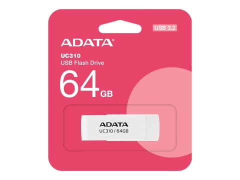 ADATA Pamięć USB ADATA UC310 64 GB 3.2 Gen1 Biały