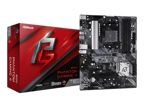ASRock ASRock | B550 PHANTOM GAMING 4 | Rodzina procesorów AMD | Gniazdo procesora AM4 | DDR4 DIMM | Obsługiwane interfejsy dysków twar