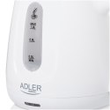 Adler Czajnik Adler | AD 1373 | Elektryczny | 850 W | Pojemność 1 L | Polipropylen | Podstawa 360° | Biały