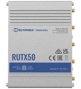 Teltonika ROUTER PRZEMYSŁOWY 5G | RUTX50 | 802.11ac | 867 Mbit/s | 10/100/1000 Mbit/s | Porty Ethernet LAN (RJ-45) 5 | Obsługa sieci Tak |