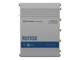 Teltonika ROUTER PRZEMYSŁOWY 5G | RUTX50 | 802.11ac | 867 Mbit/s | 10/100/1000 Mbit/s | Porty Ethernet LAN (RJ-45) 5 | Obsługa sieci Tak |