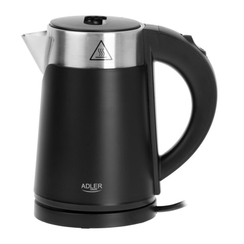 Adler Adler | Czajnik | AD 1372 | Elektryczny | 800 W | 0,6 L | Plastik/stal nierdzewna | Podstawa obrotowa 360° | Czarny