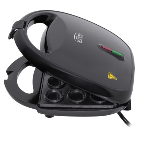 Adler Adler Nut Cookie Maker | AD 3071 | 750 W | Liczba ciastek 12 | Orzechy | Czarny