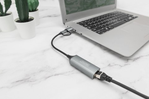 Digitus DN-3028 | Adapter USB3.0/USB C 3.1 do 2.5G Ethernet