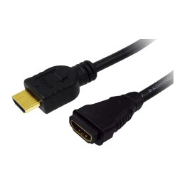 Logilink Logilink | Kabel HDMI typ A męski - HDMI typ A żeński | Czarny | HDMI typ A żeński | HDMI typ A męski | HDMI do HDMI | 2 m