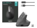 Logitech Logitech | Ergonomiczna mysz | MX VERTICAL | Bezprzewodowa | USB, Bluetooth | Grafitowa