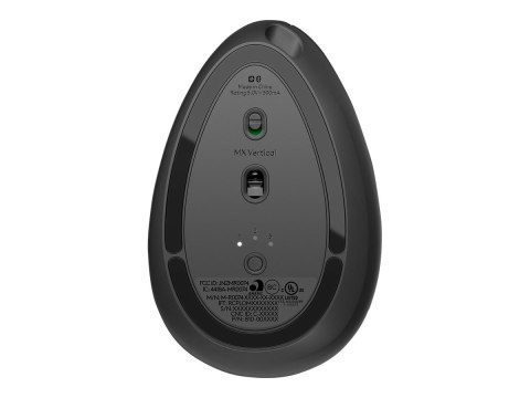 Logitech Logitech | Ergonomiczna mysz | MX VERTICAL | Bezprzewodowa | USB, Bluetooth | Grafitowa