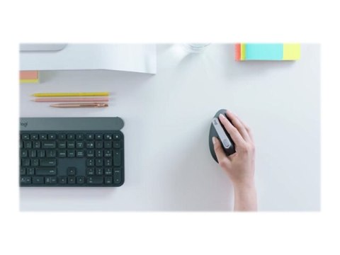 Logitech Logitech | Ergonomiczna mysz | MX VERTICAL | Bezprzewodowa | USB, Bluetooth | Grafitowa