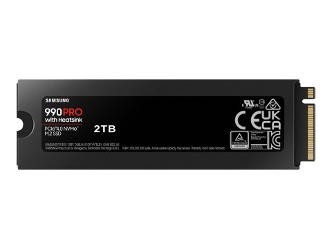 Samsung Samsung | 990 PRO z radiatorem | 2000 GB | Format SSD M.2 2280 | Interfejs SSD M.2 NVMe | Prędkość odczytu 7450 MB/s | Prędkość 
