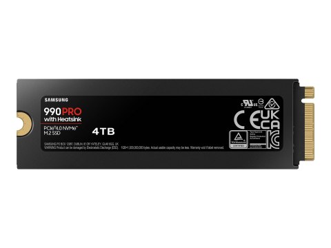 Samsung Samsung | 990 PRO z radiatorem | 4000 GB | Format SSD M.2 2280 | Interfejs SSD M.2 NVME | Prędkość odczytu 7450 MB/s | Prędkość 