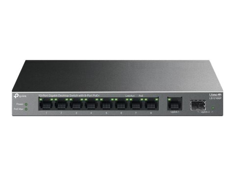 TP-LINK TP-LINK LS1210GP 10-Port Gigabit Desktop Switch with 8-Port PoE+