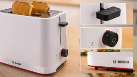 Bosch Toster kompaktowy Bosch | TAT3M121 MyMoment | Liczba gniazd 2 | Materiał obudowy tworzywo sztuczne | Biały