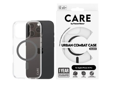 CARE CARE by PanzerGlass Case Flagship Black MagSafe iPhone16 PRO | CARE