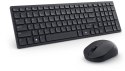 Dell Dell | Cicha klawiatura i mysz | KM555 | Zestaw klawiatury i myszy | Bezprzewodowy | Estoński (QWERTY) | Czarny | 2,4 GHz, Bluet