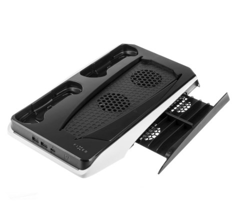 Fixed Stacjonarna stacja wielofunkcyjna dla PlayStation 5 z chłodzeniem i ładowaniem dla dwóch kontrolerów DualSense | FIXPS5-MCS-BW
