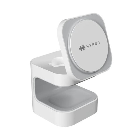 Hyper Magnetyczna podstawka ładująca Hyperjuice® Qi2 3 w 1, biała | Hyper