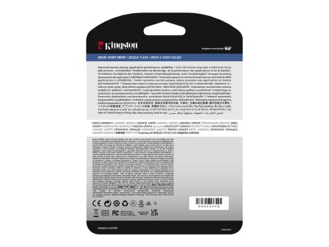 Kingston Kingston DC600M | 480 GB | Format dysku SSD 2,5" | Interfejs dysku półprzewodnikowego SATA Rev. 3.0 | Prędkość odczytu 560 MB/s 