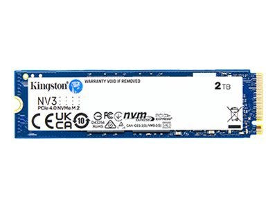 Kingston Kingston SSD | NV3 | 2000 GB | Format dysku SSD M.2 2280 | Interfejs dysku półprzewodnikowego PCIe NVMe Gen 4.0 (x4) | Prędkość 