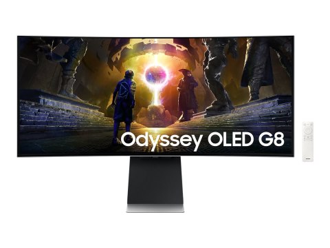 Samsung Samsung LS34DG850SUXDU | 34 " | OLED | 21:9 | 175 Hz | 0,03 ms | 3440 x 1440 pikseli | 2 porty HDMI | Srebrny