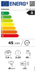 Whirlpool Pralka Whirlpool | FFS 7469 W EE | Klasa efektywności energetycznej A | Ładowana od frontu | Pojemność prania 7 kg | 1400 obr/mi