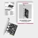 AXAGON AXAGON PCI-Express card with four external USB-A 5Gbps ports | PCEU-430RS