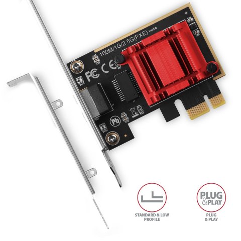 AXAGON AXAGON PCI-Express network card with 2.5 Gbit/s transmission rate and PXE support | PCEE-G25
