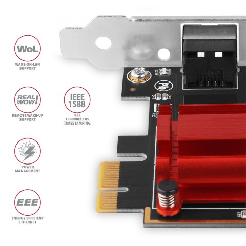 AXAGON AXAGON PCI-Express network card with 2.5 Gbit/s transmission rate and PXE support | PCEE-G25