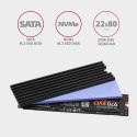 AXAGON AXAGON Passive aluminum heatsink for all M.2 SSDs, size 2280, high 3 mm | CLR-M2L3