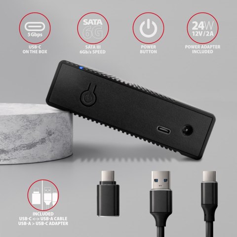 AXAGON AXAGON Ribbed aluminum USB 3.2 Gen 1 - SATA 6G external box for 3.5" HDD
