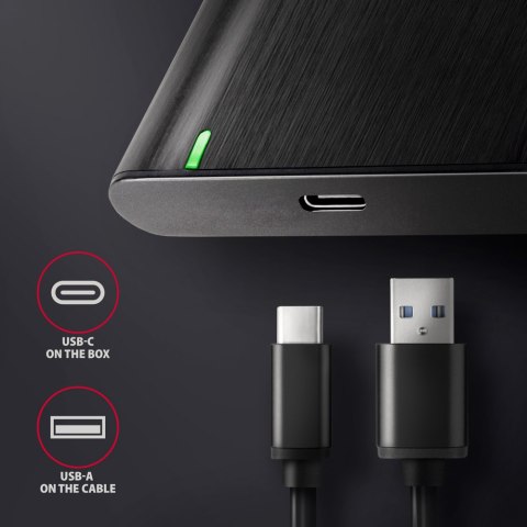 AXAGON AXAGON Screwless aluminum USB 3.2 Gen 1 - SATA 6G external box for 2.5" SSD/HDD