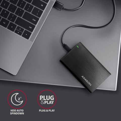 AXAGON AXAGON Screwless aluminum USB 3.2 Gen 1 - SATA 6G external box for 2.5" SSD/HDD